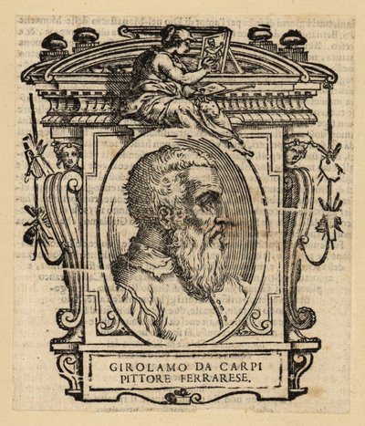 Girolamo Da Carpi olasz festő és dekoratőr portréja, aki a ferrarai Este House udvarában dolgozott alkotó: Italian School
