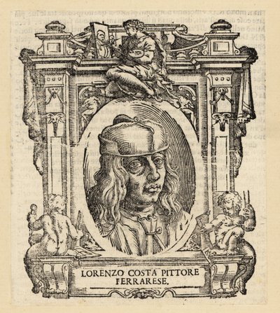 Lorenzo Costa, a reneszánsz ferrarai olasz festő portréja alkotó: Italian School