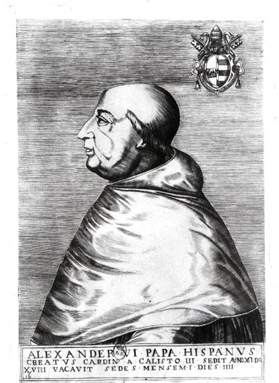 Sándor pápa portréja (1492-1503) XVI-XVII alkotó: Italian School