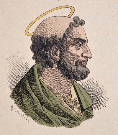 Szent Pierre (1er siecle), első római pápának és püspöknek portréja. alkotó: Italian School