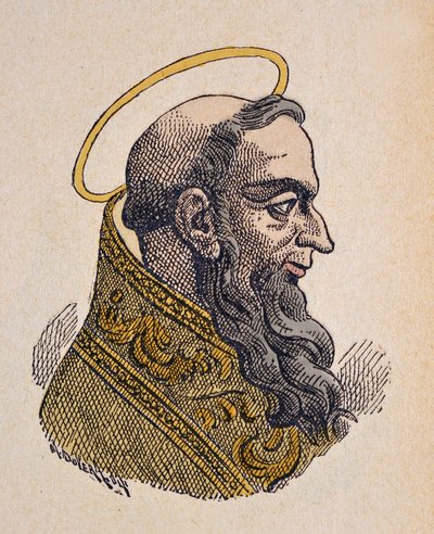 Celestin Ier pápa portréja (Celestine, Celestino vagy Caelestinus I) (422-432) alkotó: Italian School