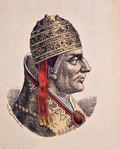 IV. Miklós pápa portréja (Nicola, Nicholas vagy Nicolo vagy Niccolo vagy Nicolaus) (1288-1292) alkotó: Italian School