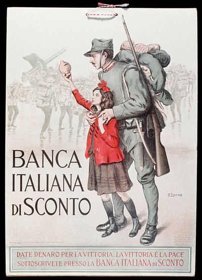 Az Olasz Diszkontbank képeslapja, 1917-18 alkotó: Italian School