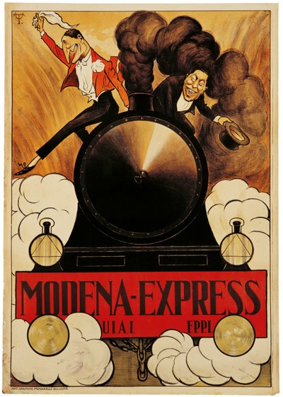 A Modena Expresszt hirdető plakát alkotó: Italian School