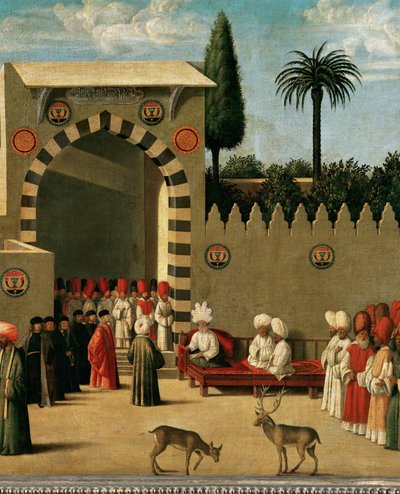 Egy velencei követség fogadása egy keleti városban ... alkotó: Italian School