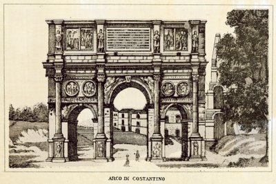 Róma: Konstantin diadalíve (litho) alkotó: Italian School