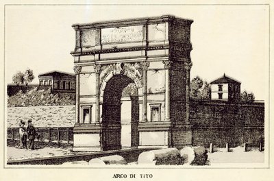 Róma: Titus boltíve (litho) alkotó: Italian School