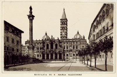 Róma: S Maria Maggiore-bazilika (litho) alkotó: Italian School