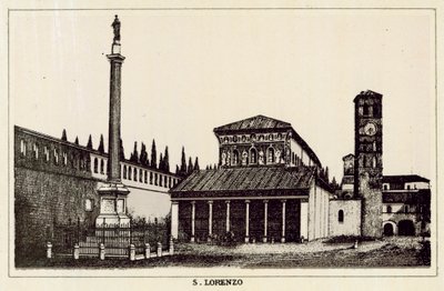 Róma: S Lorenzo (litho) alkotó: Italian School