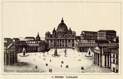 Róma: Szent Péter Vatikán (litho) alkotó: Italian School
