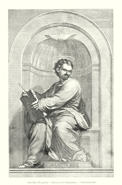 Szent Márk evangélista, Fra Bartolommeo tablója, Pitti-gyűjtemény (metszet) alkotó: Italian School