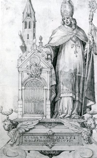 Regensburgi Szent Wolfgang (934-994 körül) (metszet) alkotó: Italian School