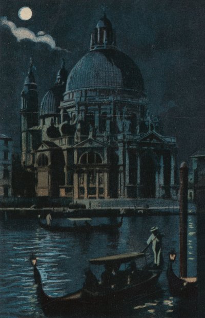 Santa Maria della Salute (színes litográfia) alkotó: Italian School