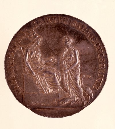 Ezüst ecu Milánóból. 1800.06.16. Átm. 3,9 cm Nápoly, Régészeti Múzeum alkotó: Italian School