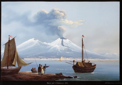 Hóvihar / Vezúv vulkánkitörés január 2-án alkotó: Italian School