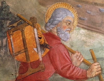 Szent József, részlet az Egyiptomba tartó repülésből alkotó: Italian School
