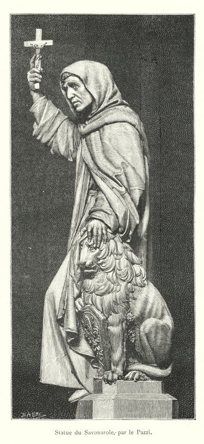 Savonarola szobra, Pazzi (metszet) alkotó: Italian School