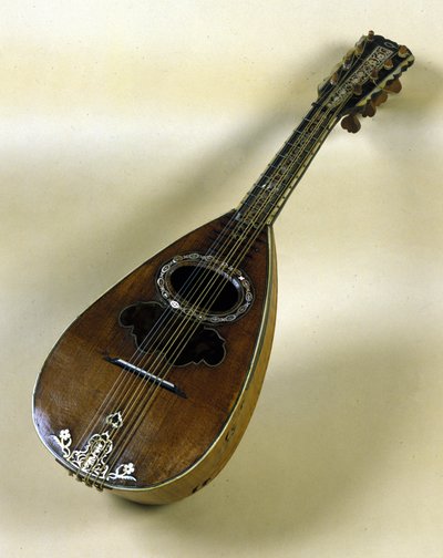 Giuseppe Filano által feltalált nápolyi mandolin csendélet. Nápoly 1784 alkotó: Italian School