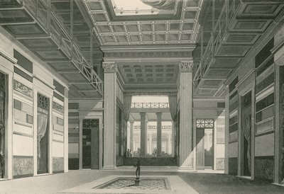 A Cassia-ház átriuma, ahogy volt (mélynyomás) alkotó: Italian School