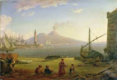 A Nápolyi-öböl (olaj, vászon) alkotó: Italian School