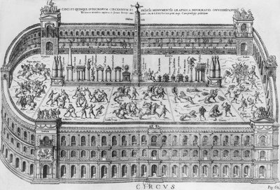 A Circus Maximus Rómában, 1600 körül alkotó: Italian School