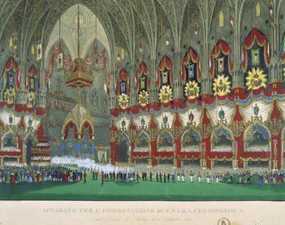 I. Ferdinánd megkoronázása a milánói dómban, 1838. szeptember 6 alkotó: Italian School