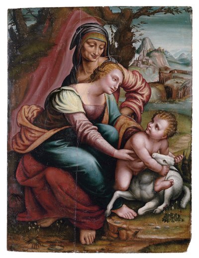 Madonna és gyermek Szent Annával, észak-olasz alkotó: Italian School