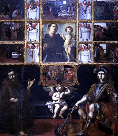 Szent Antal csodái, Szent Ferenccel és Szent Mihállyal alkotó: Italian School