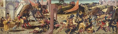 A Morelli Cassone, amely a Marcus Furius Camillus által legyőzött gallokat ábrázolja (főpanel) alkotó: Italian School