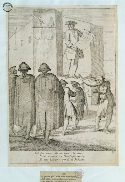 A bábjátékos, 1748 alkotó: Italian School