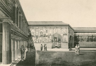 A Stabian fürdő – A stukkók udvara, ahogy volt (mélynyomás) alkotó: Italian School