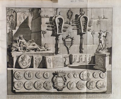 A szisztra (sistra), Benedictus Bacchinius (1651-1721) De sistri különböző ábrázolásai alkotó: Italian School