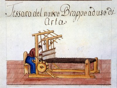 A gyapjú szövése. 1807. Milánói Állami Levéltár alkotó: Italian School