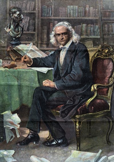 Theodor Mommsen (1817 - 1903), német történész és politikus (irodalmi Nobel-díj 1902) - a "La Tribuna illustrata" című folyóiratban. alkotó: Italian School
