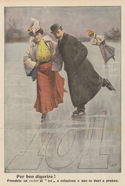 Jól megemészteni (színes litográfia) alkotó: Italian School