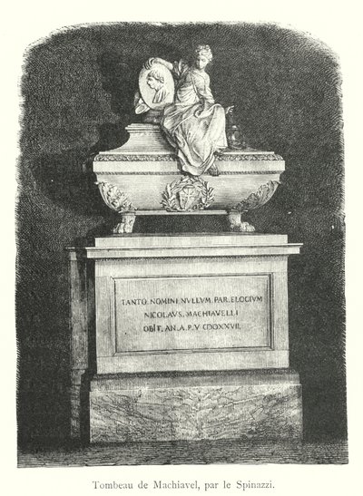 Machiavelli sírja, Spinazzi (metszet) alkotó: Italian School