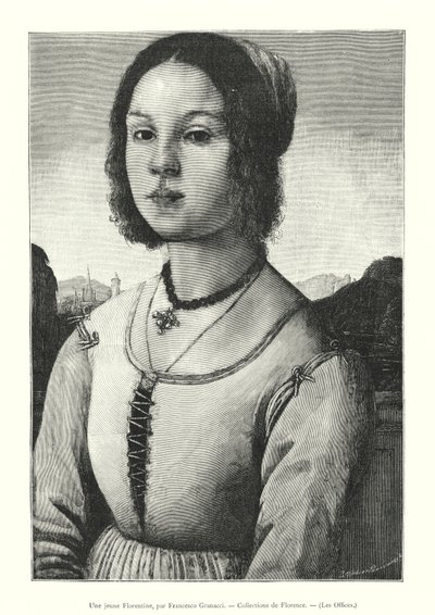 Egy fiatal firenzei, Francesco Granacci, Firenzei gyűjtemények, Az Uffizi (metszet) alkotó: Italian School