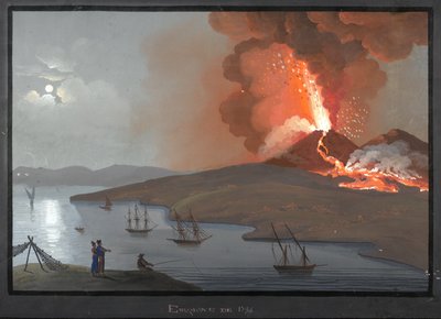 Vezúv, 1794-es kitörés alkotó: Italian School