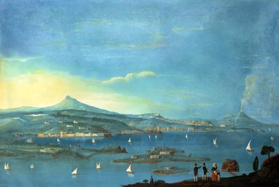 Kilátás Nicole dIschia Ermitázsára (gouache a fedélzeten) (lásd még: 207964, 207965, 207966) alkotó: Italian School