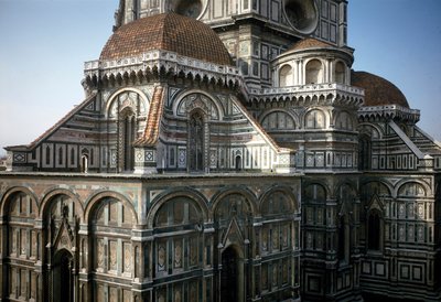 Kilátás a firenzei katedrális (Duomo Santa Maria del Fiore) apszisára. 14-15. század, Firenze, Olaszország alkotó: Italian School