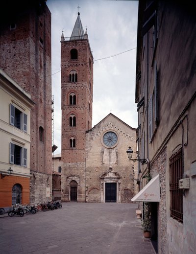 Kilátás a homlokzatra és a harangtoronyra alkotó: Italian School