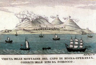 Kilátás a Good Esperance-fok hegyeire alkotó: Italian School