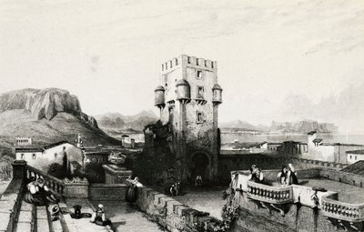 Villa Butera, Bagheria, Szicília, metszet, Olaszország alkotó: Italian School