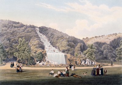 Vízesés a Caserta királyi palota parkjában, Olaszországban alkotó: Italian School