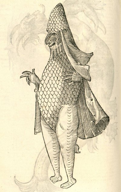 Monstro Marinus illusztrációja az Aldrovandis History of Monsters-ből, 1642 alkotó: Italian School