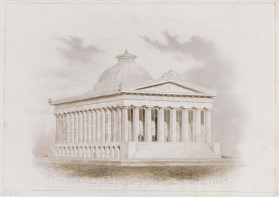 U.S. Custom House, New York-i perspektíva, 1834 alkotó: Ithiel Town