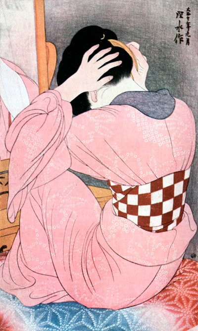 "A lány hajviseletben" vagy "Woman with an Undersash", 1921. alkotó: Ito Shinsui