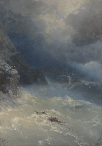 A vihar az Aya-foknál alkotó: Ivan Aivazovsky