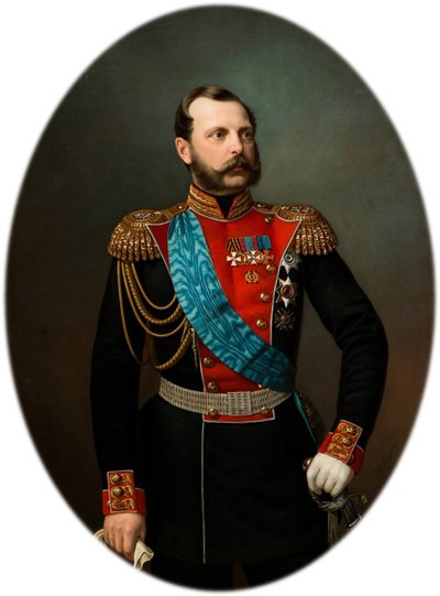Sándor császár portréja 1818-1881, 1860-as évek alkotó: Ivan Alexeevich Tyurin