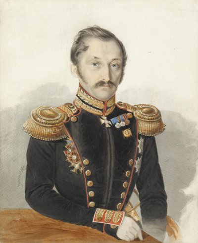 Sándor Danilovics Árpaág 1818-1861 tábornok portréja alkotó: Ivan Alexeyevich Nechayev